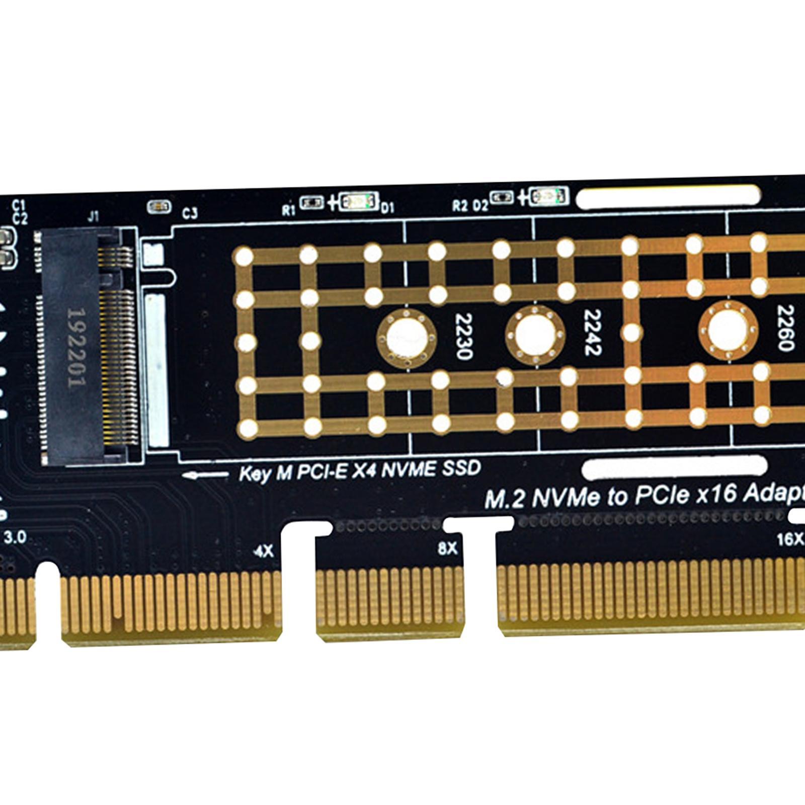 M.2 SSD M Key -e 3.0 x16 Expansion Card, Support 2280, 2260, 2242, 2230, Low Profile  M.2 SSD to PCIe x16/x8/x4 for SM951 PM961