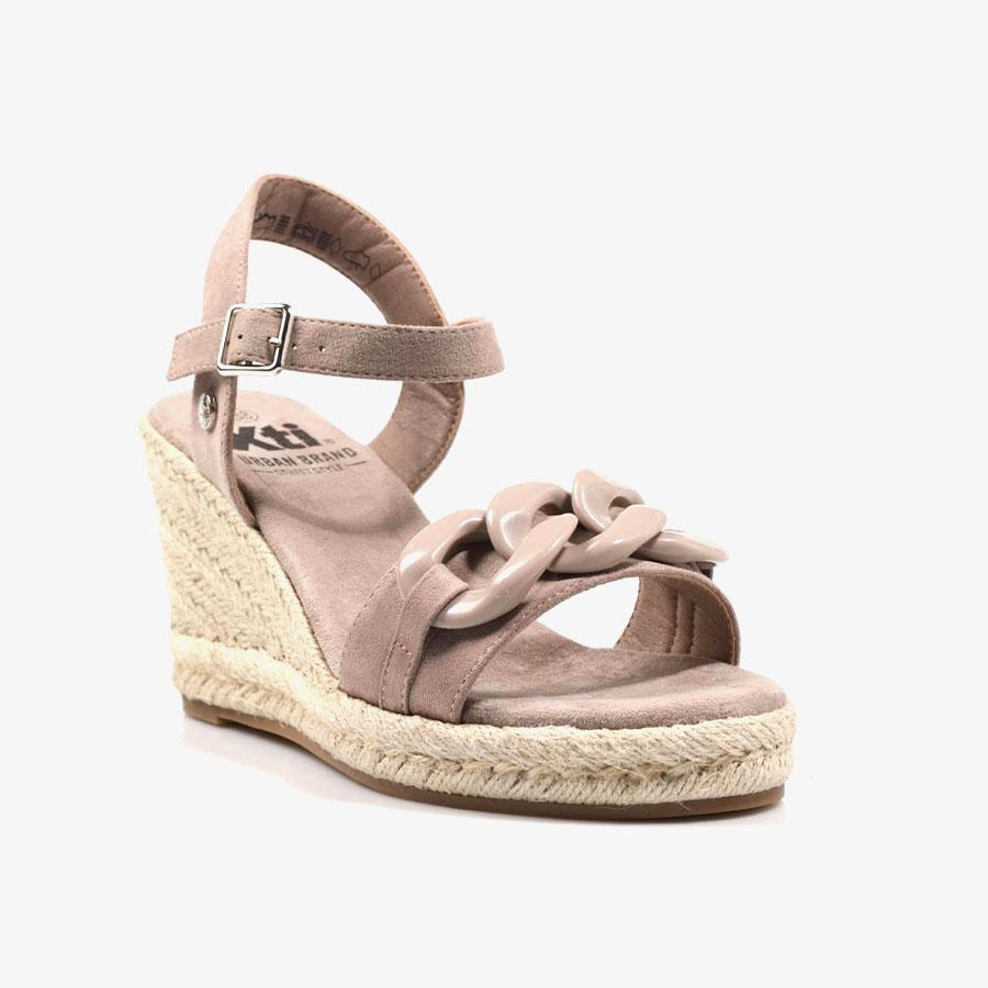 Giày Đế Xuồng Nữ XTI Taupe Microfiber Ladies Sandals