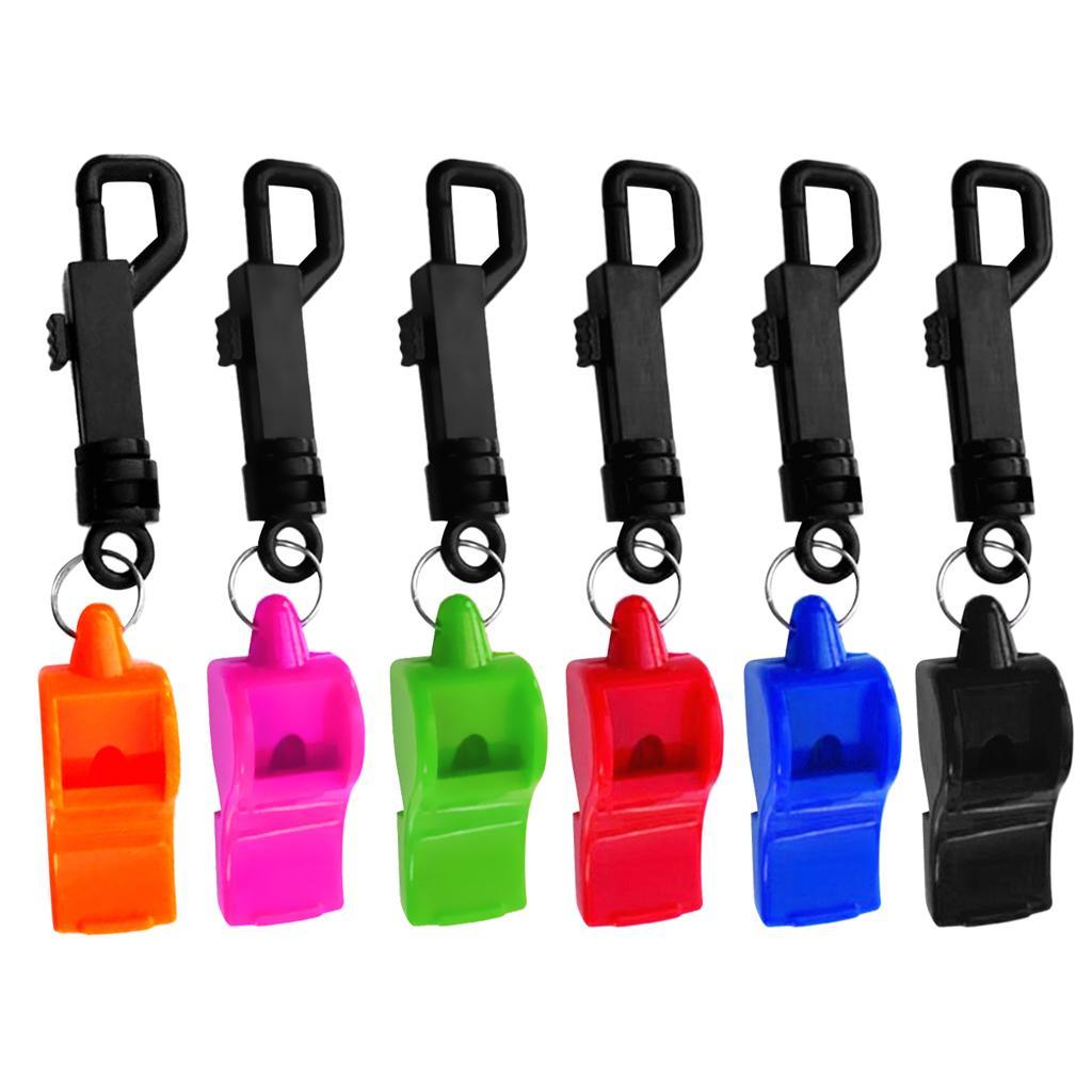 5Pcs Portable Scuba Diving Emergency Scuba Diving Survival Whistle with Snap Clip for Kayak Boating Camping Hunting