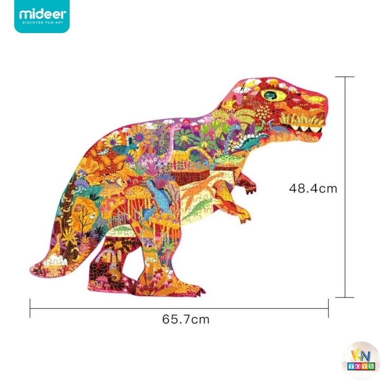 Đồ chơi ghép hình chính hãng Mideer Huge Animal Dinosaur World MD3083 - Thế giới khủng long (280 mảnh ghép)