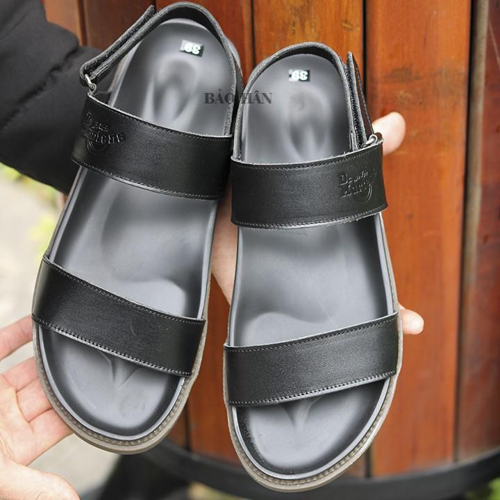 Sandal nam Trẻ Đẹp -Quai Hậu Da VNXK sandal nam quai ngang cao cấp chất liệu nhẹ