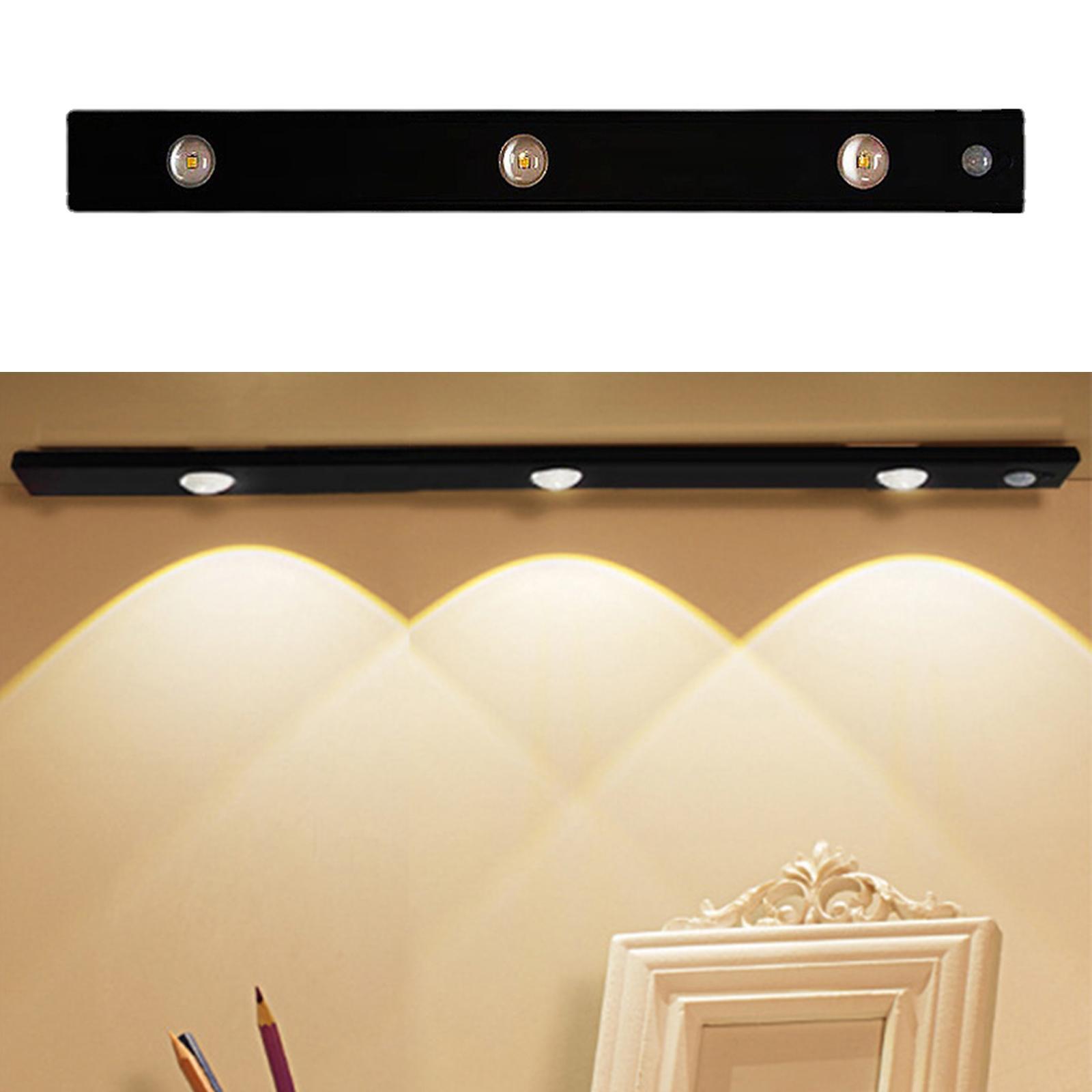 2x Motion Sensor Cabinet Light Magnetic Night Lamp USB Bathroom Cupboard Closet