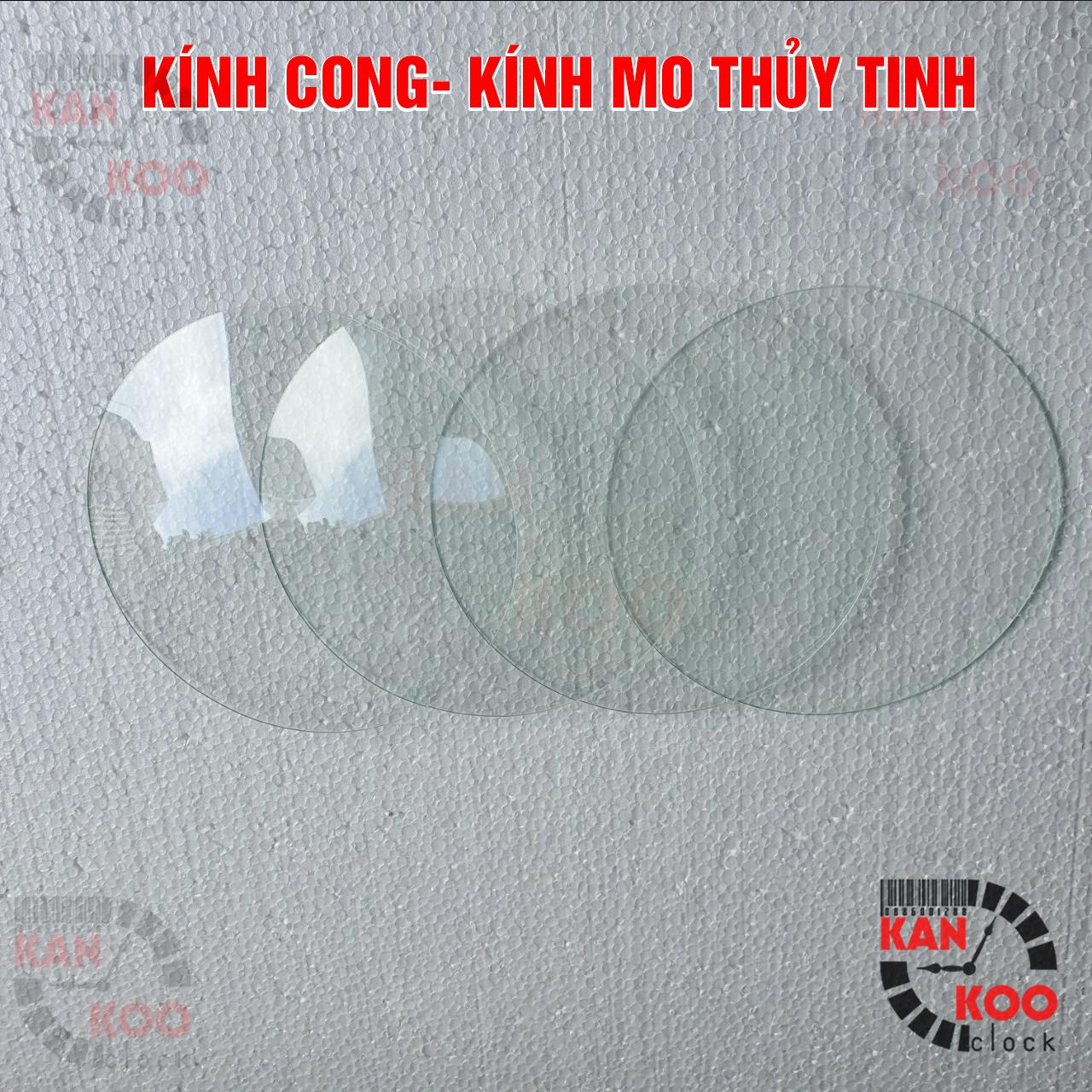 Mặt kính cong- kính thủy tinh mo tròn nhiều cỡ từ 10cm đến 39cm dùng cho đồng hồ treo tường, đồng hồ cổ, đồng hồ cơ các loại