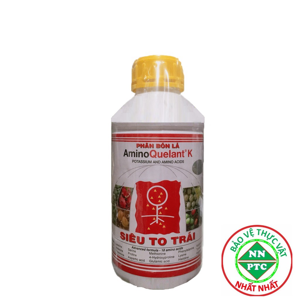 Phân bón lá Growmore AminoQuelant K chai 1 lít Siêu To Trái
