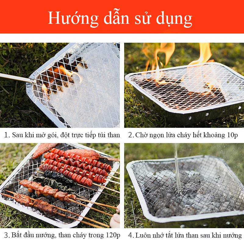 Bếp nướng than BBQ dùng 1 lần tiện lợi