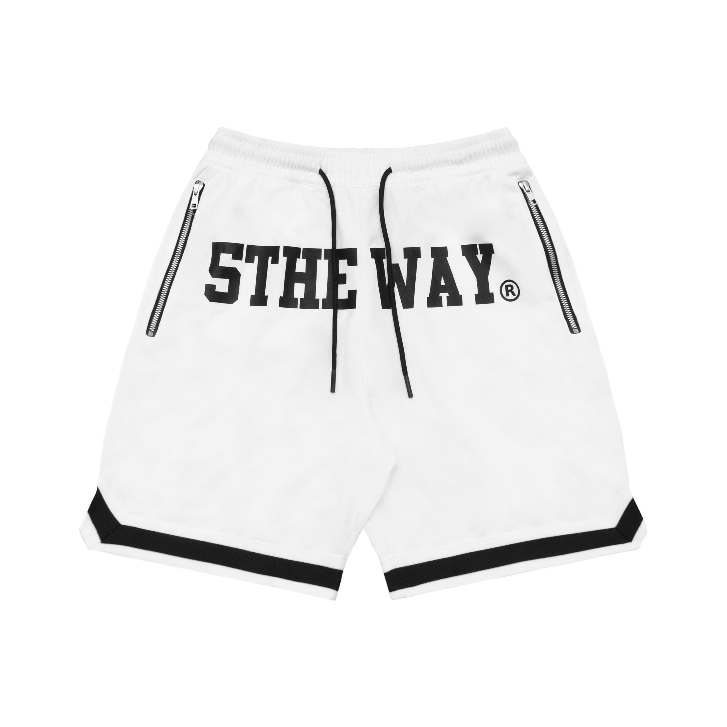 Quần Short 5THEWAY Trắng aka 5THEWAY BASKETBALL MESH SHORT in WHITE