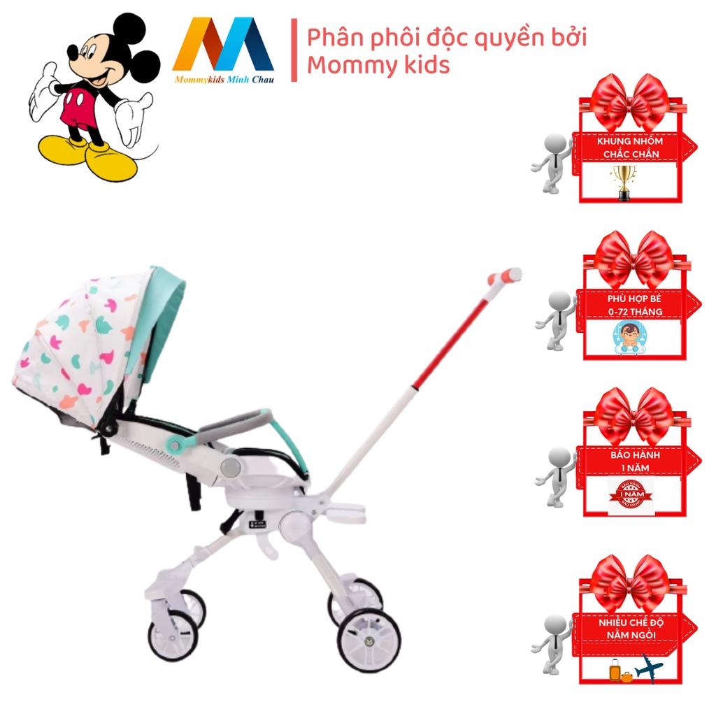 Xe đẩy Du lịch cho bé MommyKids Minh Chau , 2 chiều gấp gọn, ghế điều chỉnh tư thế nằm từ 0-5 tuổi