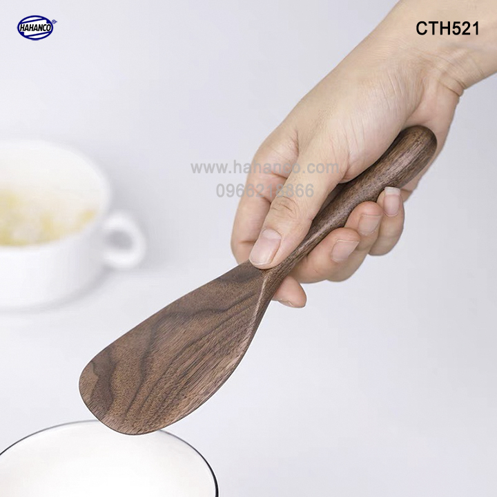 Muôi xới cơm đa năng bằng gỗ Óc Chó (Nhập khẩu Mỹ) - chiên xào các loại - HAHANCO