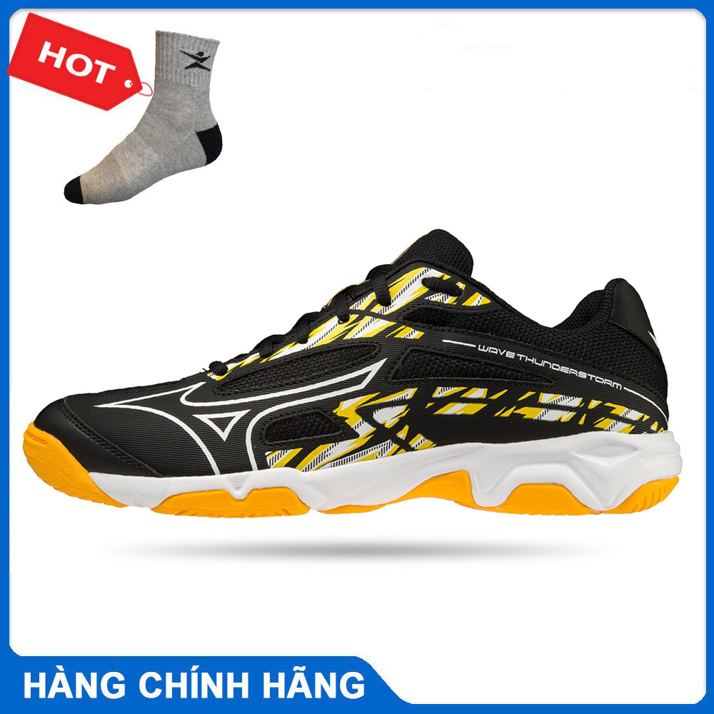 Giày thể thao cầu lông chính hãng MIZUNO WAVE THUNDERSTORM mẫu mới dành cho cả nam và nữ- tặng tất thể thao bendu chính hãng