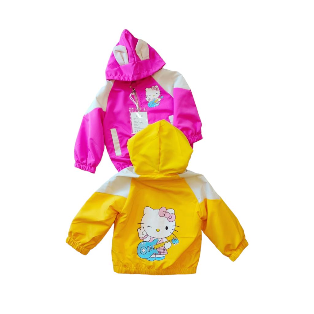 Áo khoác có nón cho bé gái hình Hello kitty Dâu Thỏ size 10-18kg hàng nhập Quảng Châu cao cấp