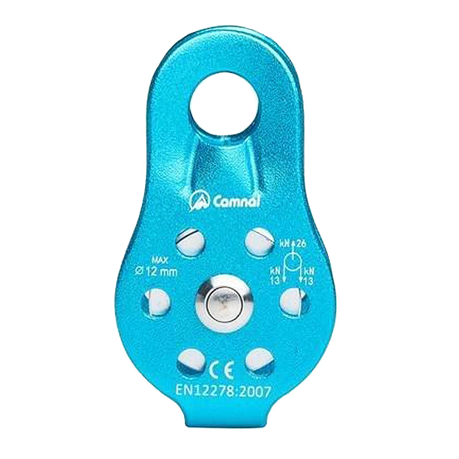 2xOutdoor Caving Lifting Rock Climbing Fixed Rope Pulley Equipment 26KN Blue