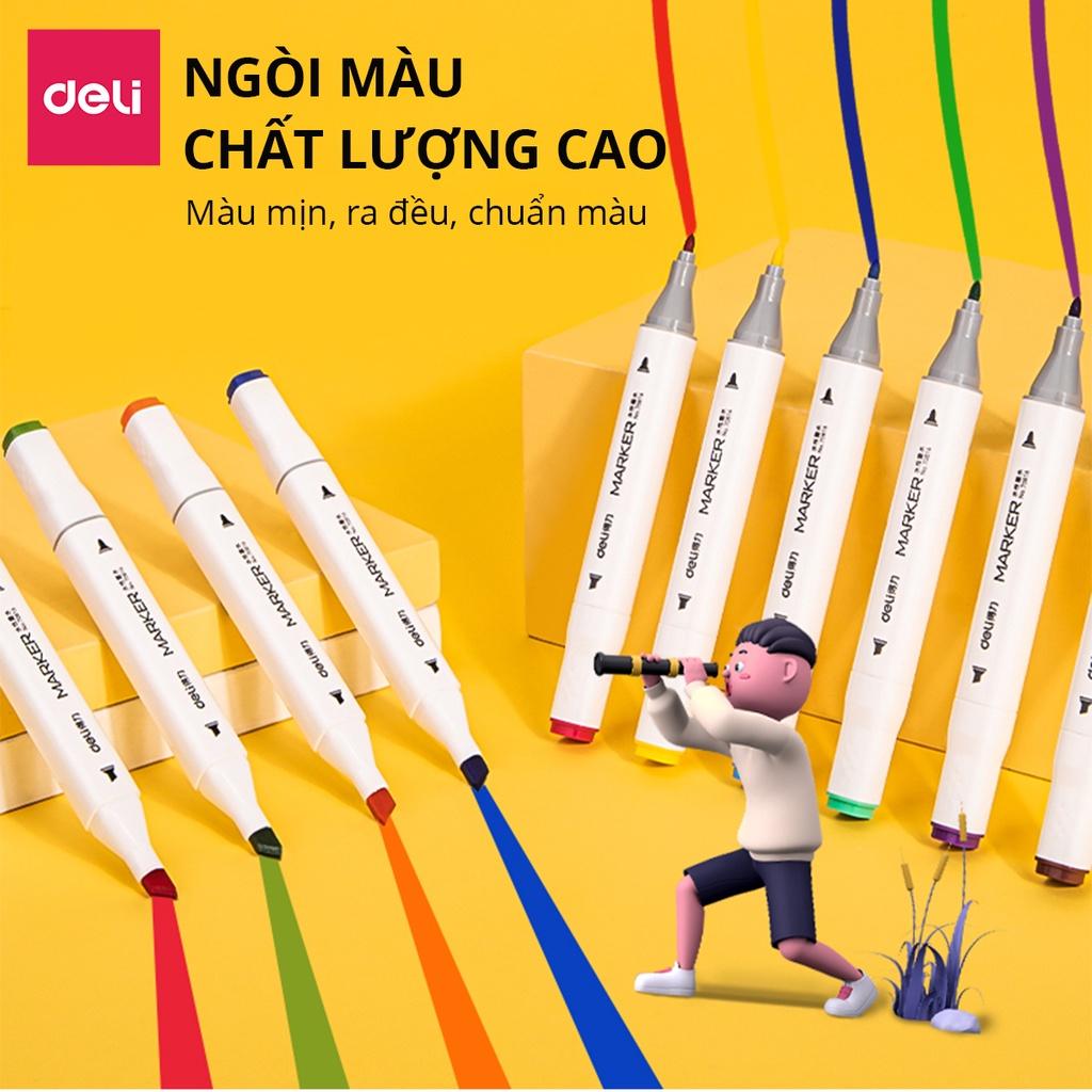 Bút Lông Màu Marker Chuyên Nghiệp Hộp Nhựa An Toàn Cho Bé - Có Giấy Chứng Nhận - Phân Loại Màu Đa Dạng