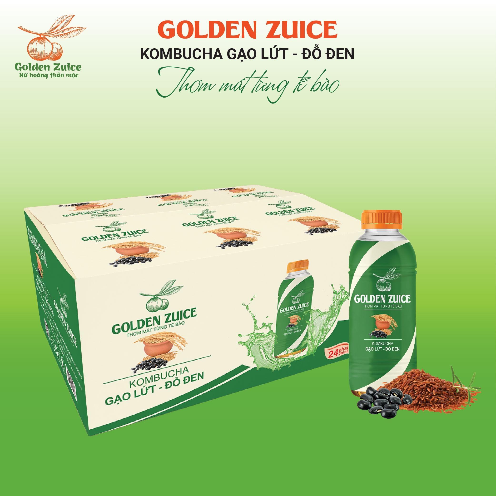 Thùng nước trái cây lên men Kombucha Golden Zuice Gạo lứt Đỗ đen