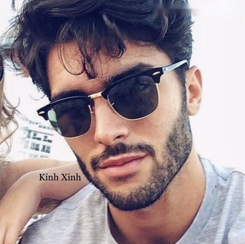Kính râm Mắt Vuông Unisex Thời Trang Đi Đường Bảo Vệ Mắt