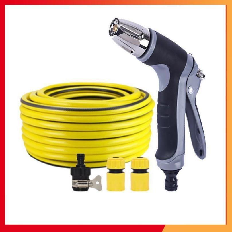 Bộ dây và vòi xịt rửa xe tưới cây tăng áp 20m  206817