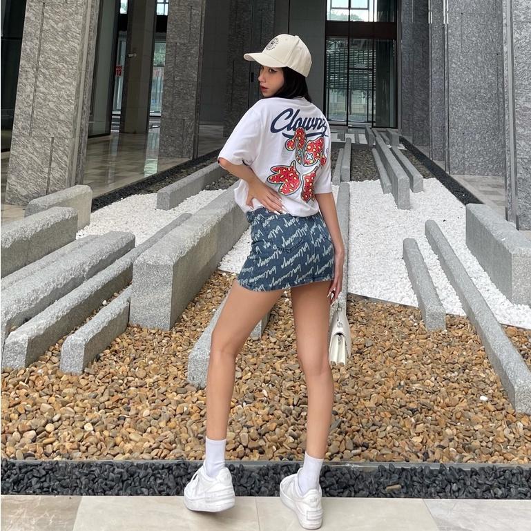 Áo thun tay lỡ Leopard Big Logo, phông unisex nam nữ form rộng, cotton