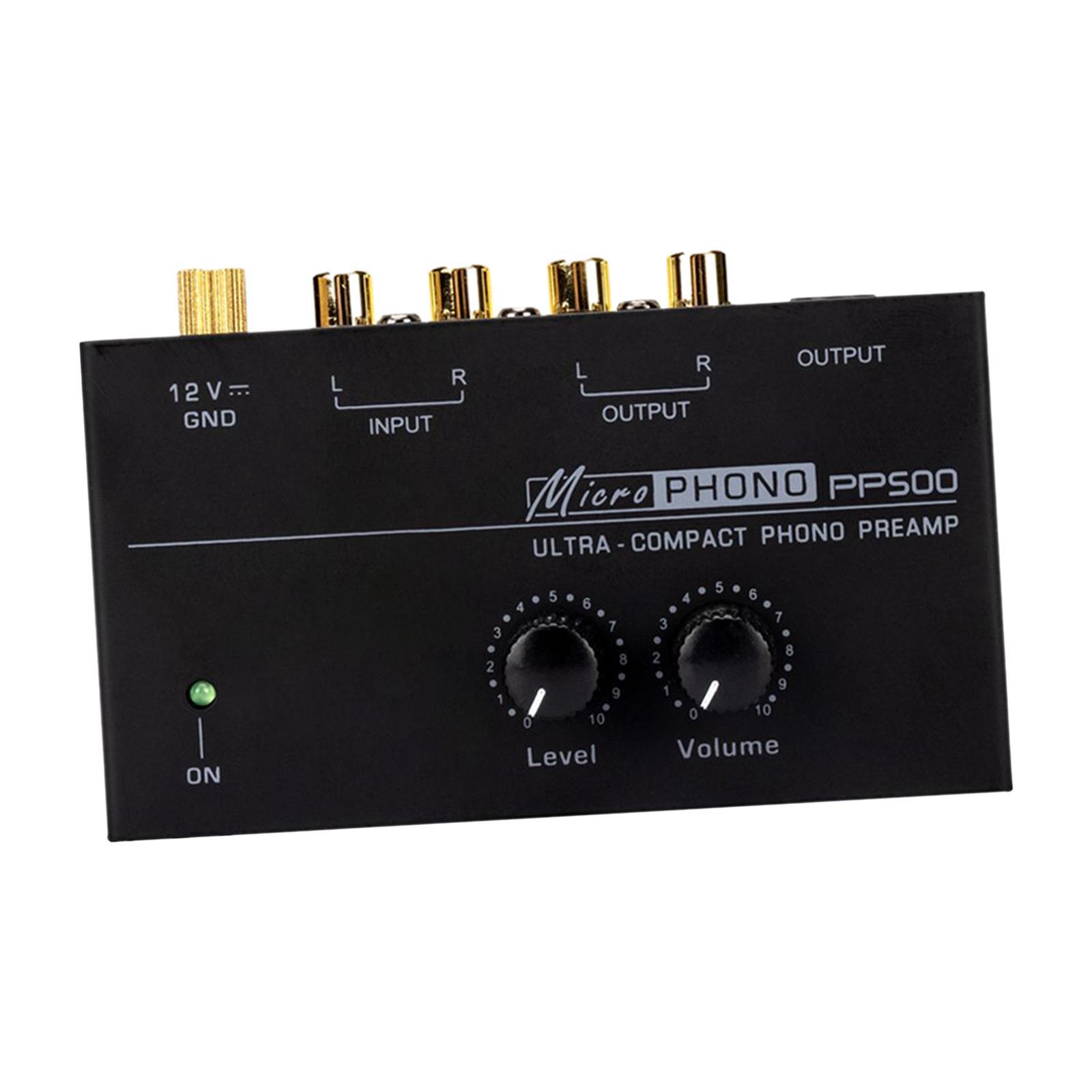 Phono Preamp DC 12V Turntable Preamplifier for Computers Speakers