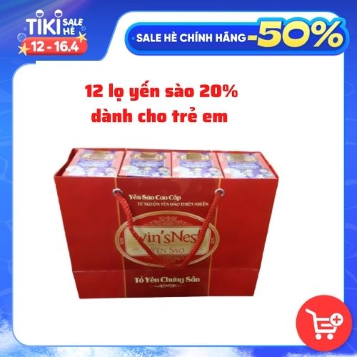 Combo 12 lọ Yến sào cao cấp win'sNest tổ yến chưng sẵn dành cho trẻ em 20% (70 ml/ lọ)