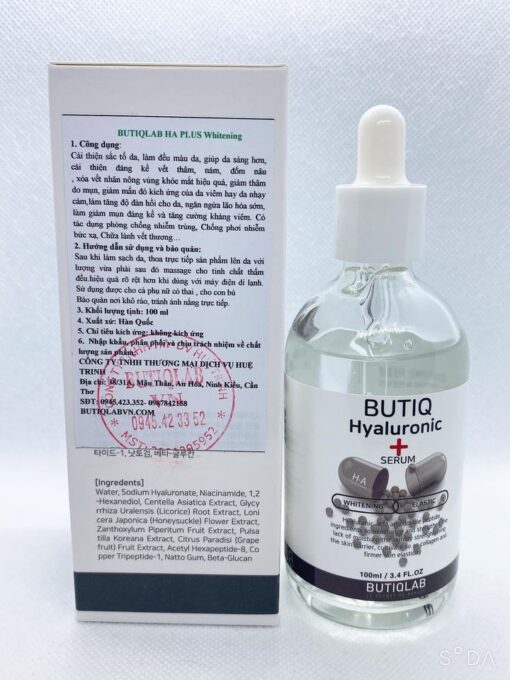 Serum HA Hyaluronic acid ButiqLab Cấp ẩm Căng da- Lọ 100ml