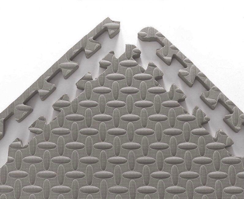 Thảm xốp vân khế màu xám đen 30×30×1.2cm lót sàn phòng tập gym, sàn nhà..