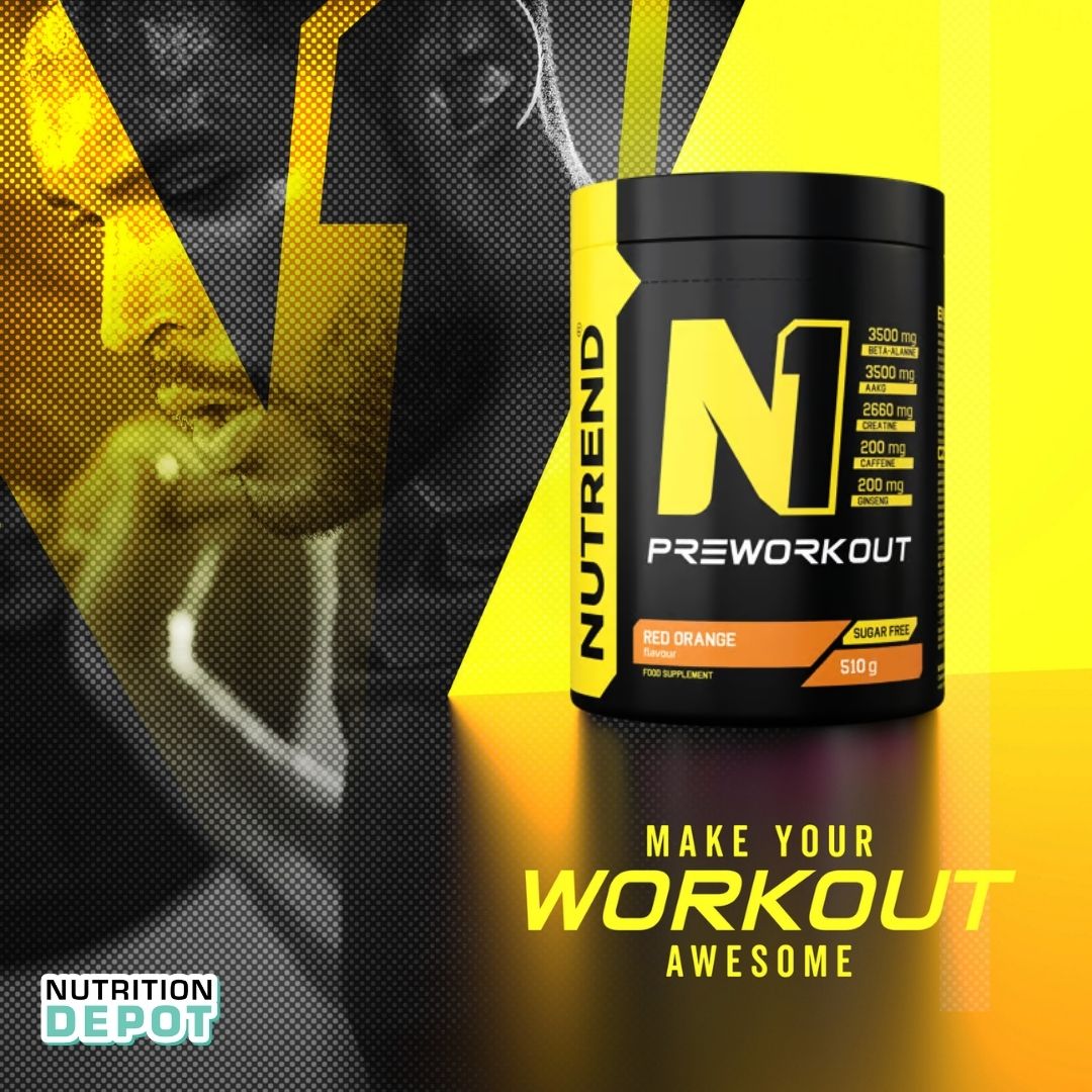 Hình ảnh Thực phẩm bổ sung năng lượng trước khi luyện tập Nutrend N1 Strong Stimulating Pre-Workout - (Hộp 510g) - Nutrition Depot Vietnam