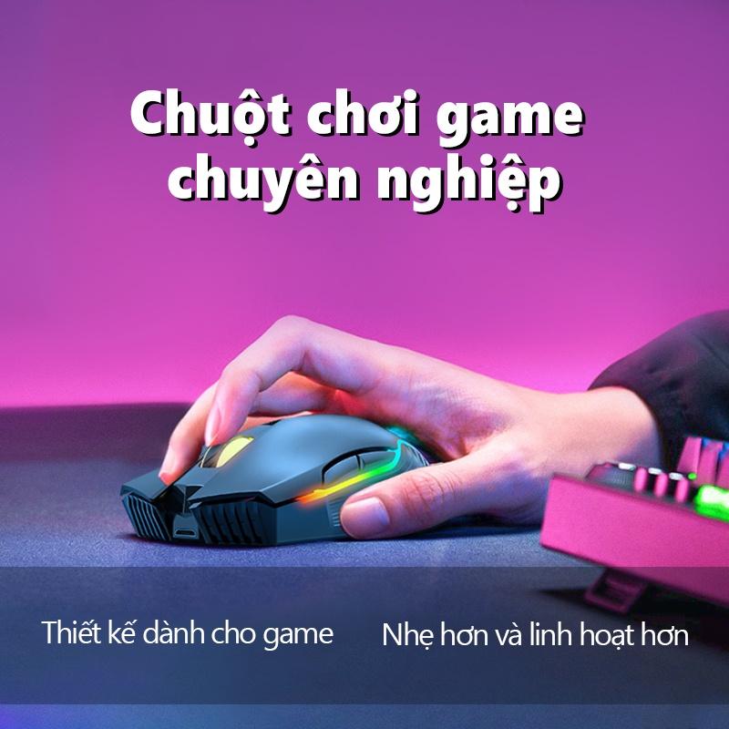 Chuột chơi game Bluetooth có sạc không dây ONIKUMA CW905 Màu đen với hiệu ứng ánh sáng RGB, có thể điều chỉnh DPI 5 tốc [Hàng chính hãng]