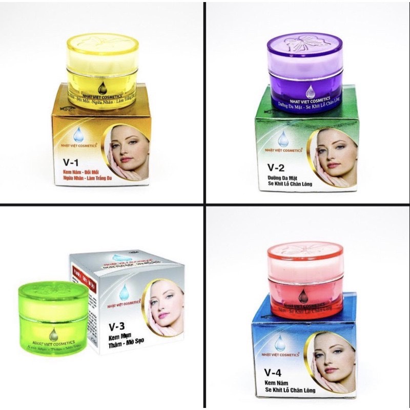 NHẬT VIỆT COSMETICS_Ngọc Trai Đen Sữa Ong Chúa – Kem nám đồi mồi ngừa nhăn làm trắng da (V1, 8G)