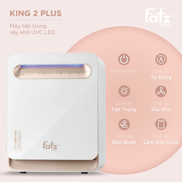 Fatzbaby Máy tiệt trùng sấy khô UVC LED King 2 Plus - FB4725BT