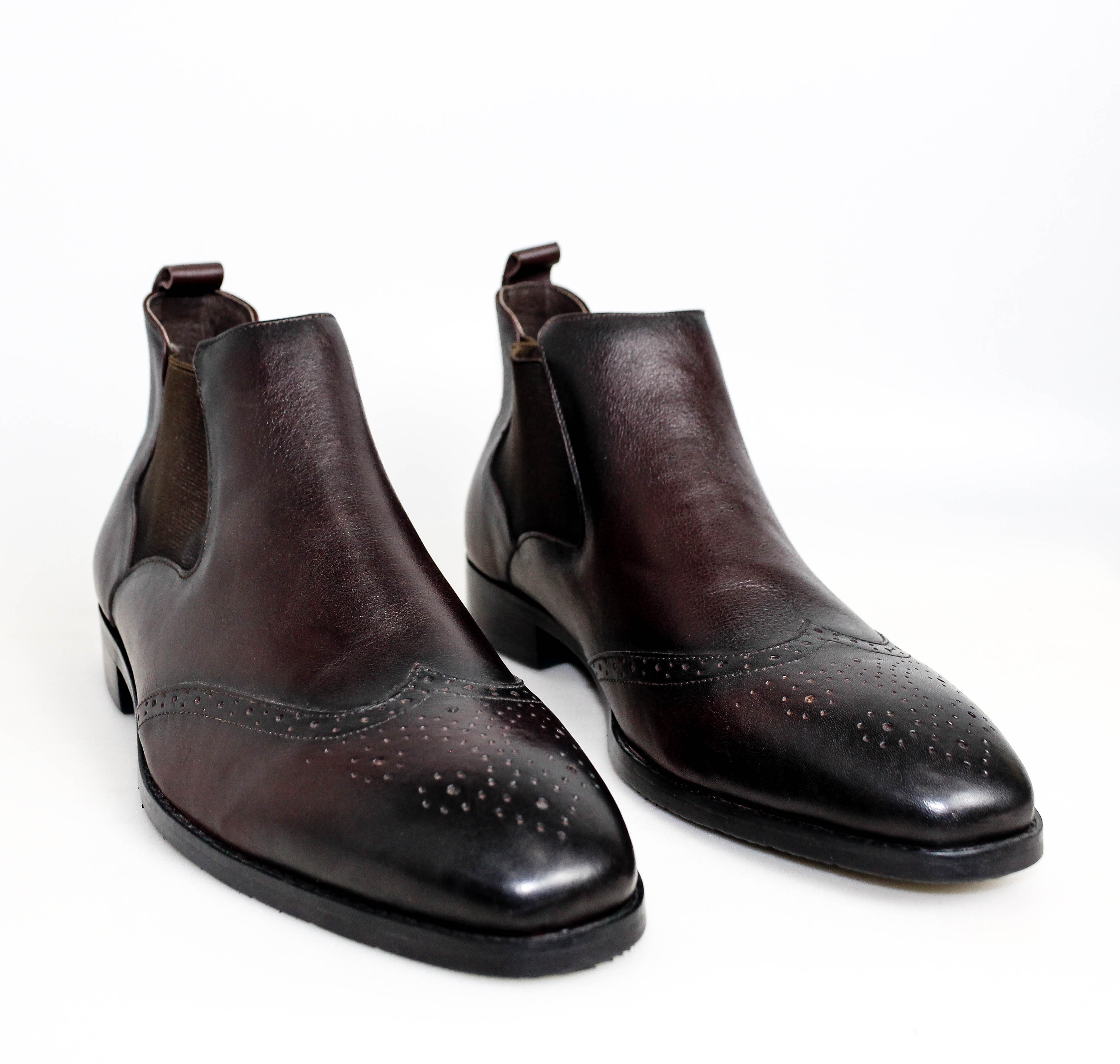 Giày Tây Boots Romeo Mid Brogue (Nâu)