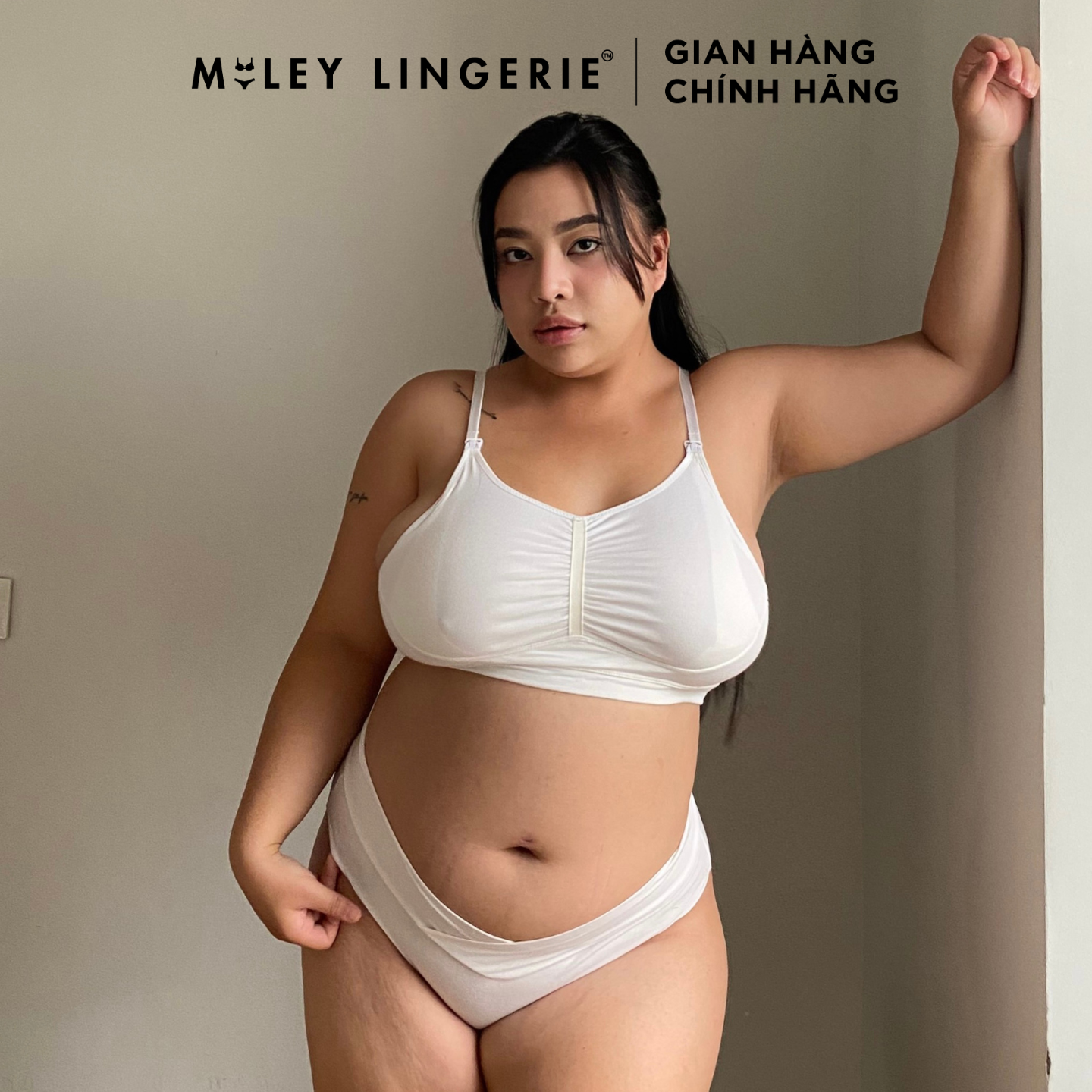 Bộ Đồ Lót Áo Ngực Mút Mỏng Và Quần Đồng Bộ Miley Lingerie Big Size Vải Sợi Tre Bamboo Thiên Nhiên