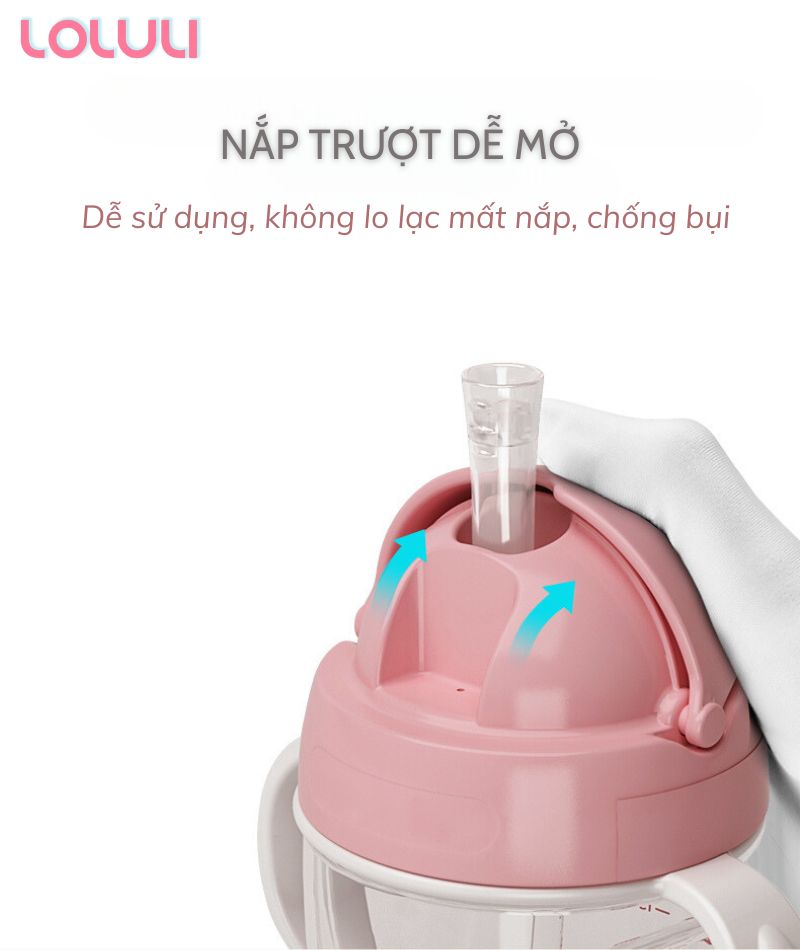 Bình tập uống nước Loluli nhựa PP 280ml