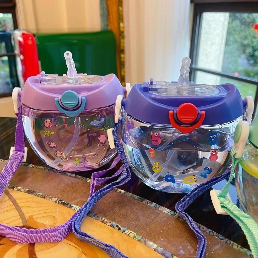 Trường Học Bình Nước Có Ống Hút Núm Vú Sáng Tạo Dễ Thương Nước Sữa Uống Chai Lọ Bé Trai Và Bé Gái Kid Bình Nước Cho trẻ Em