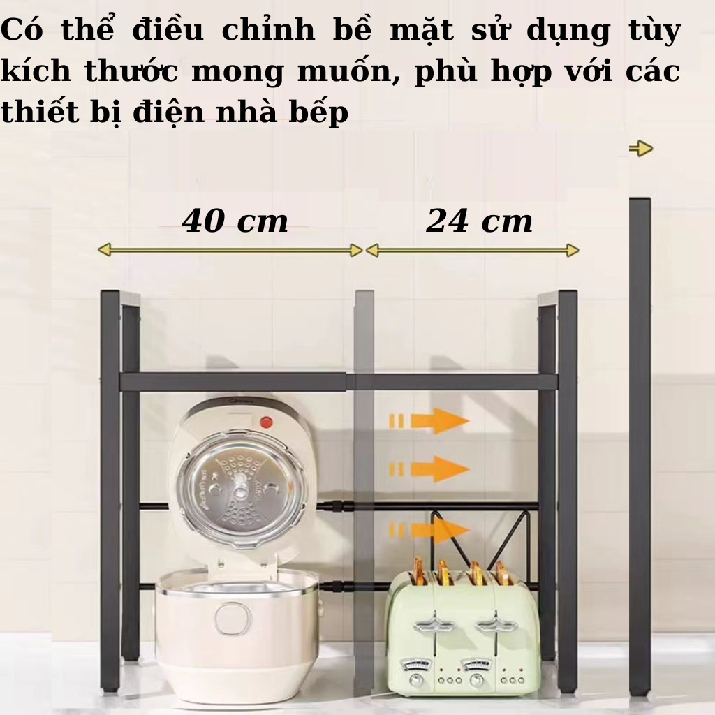 Kệ Đa Năng Nhà Bếp 2 Tầng Chống Gỉ Kệ Lò Vi Sóng Thông Minh Kèm Móc Treo &amp; Kệ Dao Kệ Bếp Tiện Ích Đa Chức Năng Kiểu Dáng Hiện Đại Kệ Inox Nhà Bếp Đa Năng Có Giá Treo Dụng Cụ Kệ Để Bếp Điện – Lò Vi Sóng – Nồi Cơm – Máy Pha Cà Phê