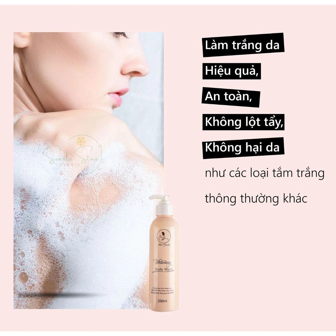 Sữa Tắm Trắng Da Giữ Ẩm Men Bia MINIGARDEN WHITENING BODY WASH 250ml Dưỡng Trắng Da Toàn Thân Phục Hồi Da Khô Giúp Da Mềm Mịn SONALA