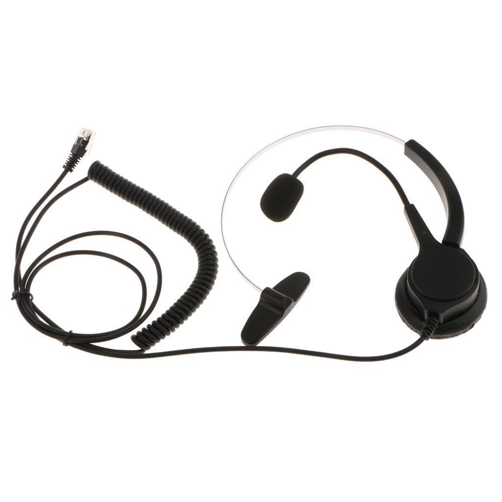 VH500 Hands-free Call Center Headset Headphone Ear Phone Desk Telephone +Mic