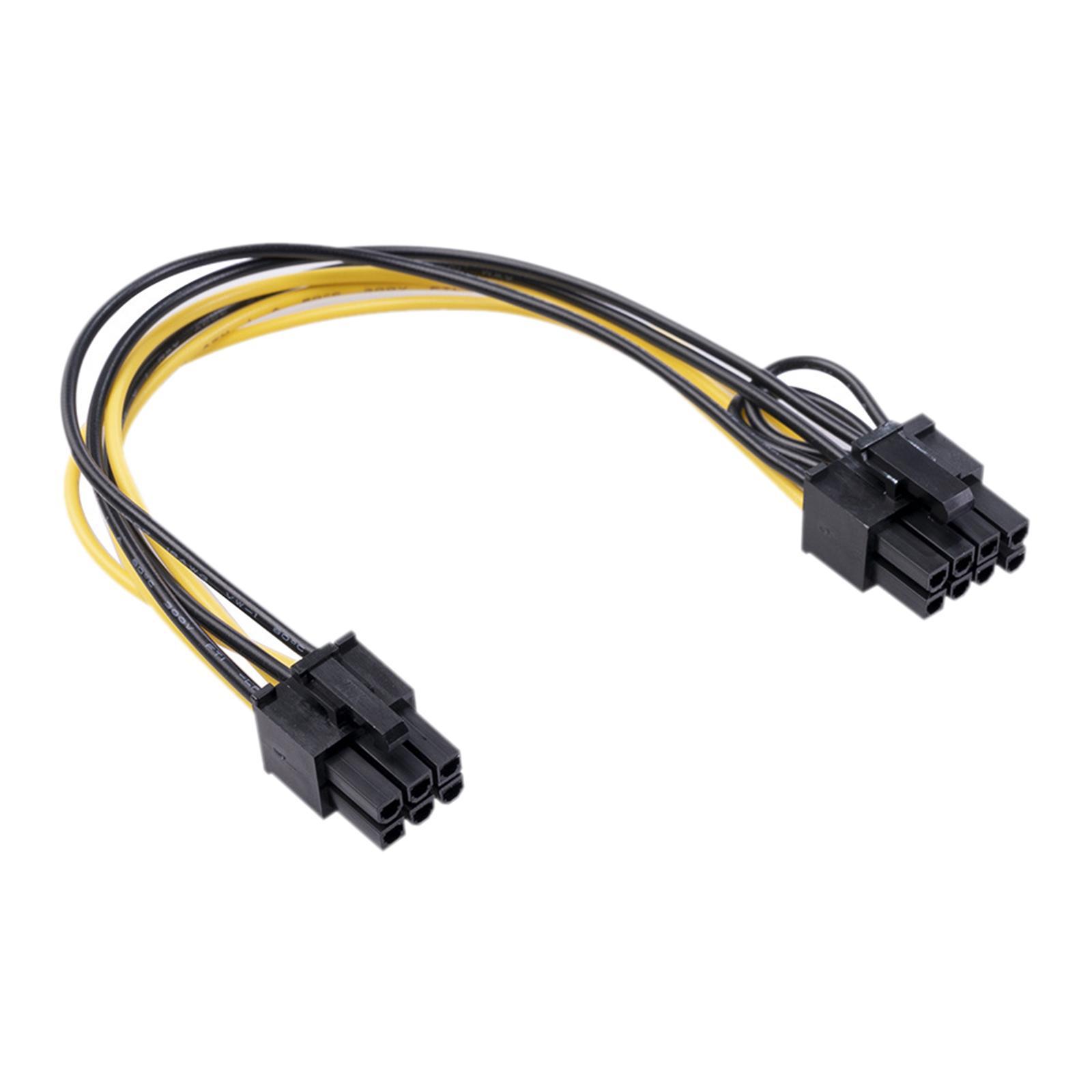 -e 6 pin Female to 6+2 8 pin Female GPU Cable Adapter