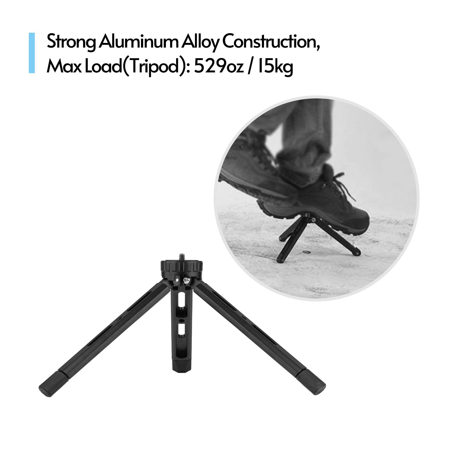 Chân máy gấp gọn để bàn hợp kim nhôm với 1/4 vít cho máy ảnh DSLR,điện thoại di động