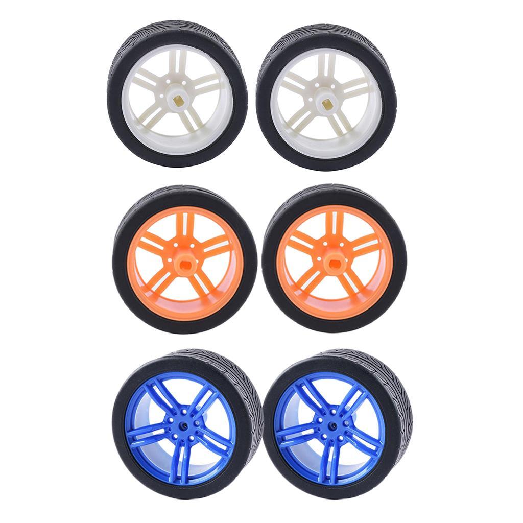 For Compatible Kits Smart Robot - 12 Pcs Smart Robot Car Tyres Wheels For TT Motor Chassis - 12x Smart robot car wheels