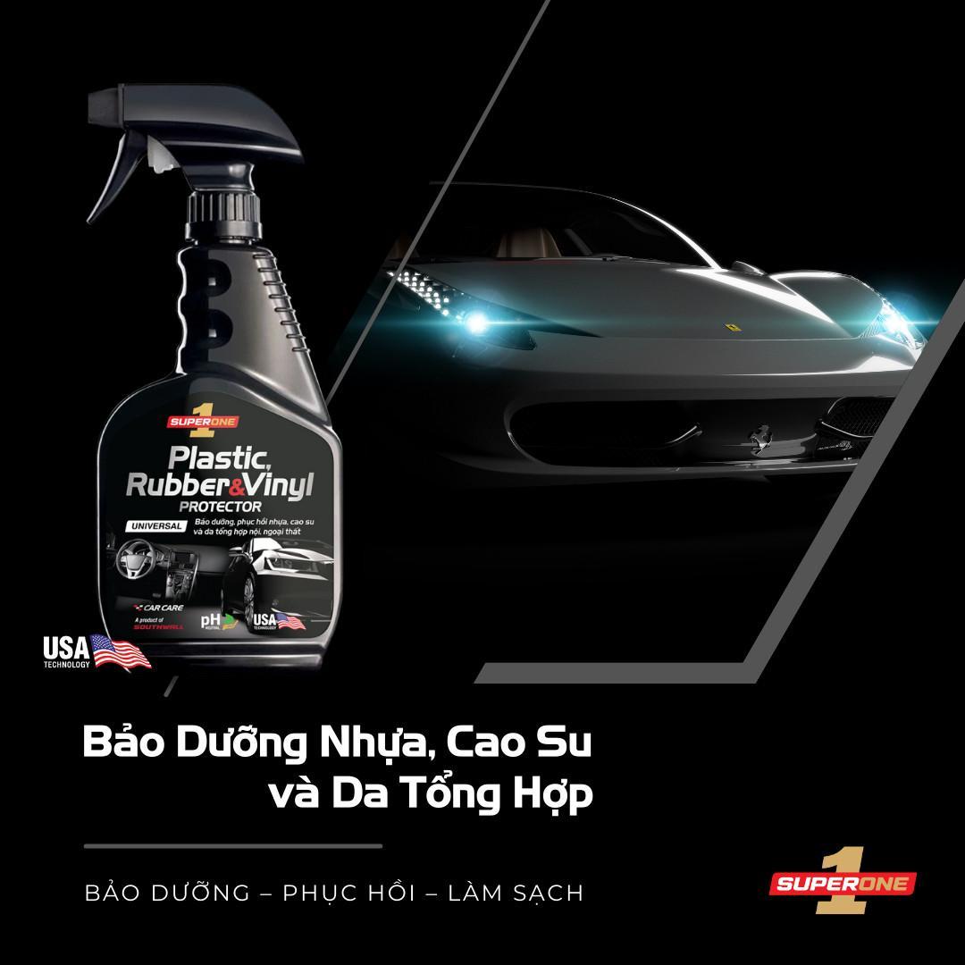 Dung Dịch Bảo Dưỡng Nhựa, Cao Su &amp; Da Tổng Hợp Ô Tô SUPERONE Plastic, Rubber and Vinyl Protector - Universal SOUTHWALL A302