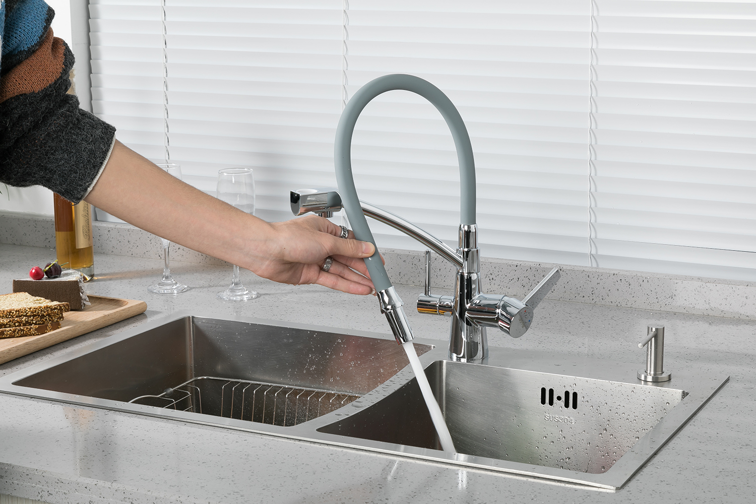 VÒI BẾP CAO CẤP 3 ĐƯỜNG NƯỚC TÍCH HỢP RO NHẬP KHẨU NGA GAPPO G4398-17 - HÀNG CHÍNH HÃNG