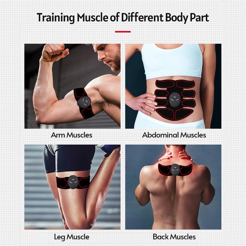 Smart Abs Stimulator Abdominal Muscle Toner Abs Muscle Trainer 6 Modes 9 Levels Intensity Body Fitness Shaping Massage