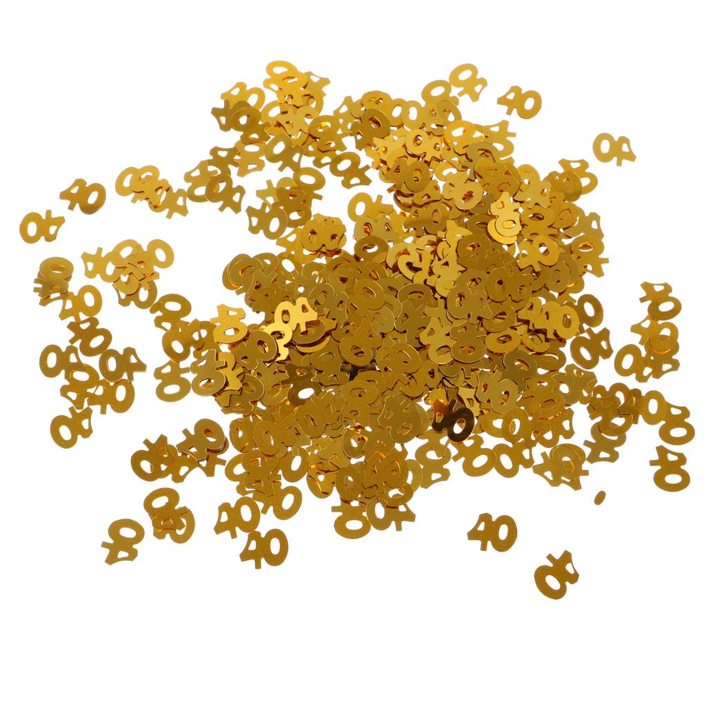 Table Confetti Age Birthday Party Wedding Anniversary Table Confetti Gold