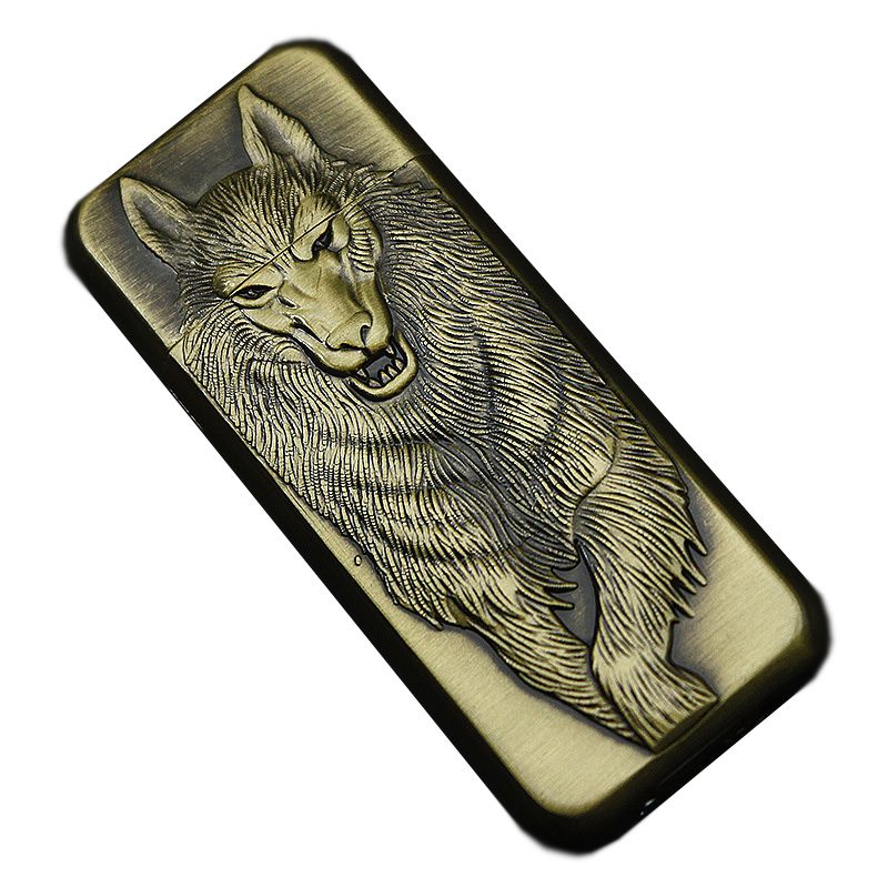 Hột Quẹt Bật Lửa Gas XF-612 Siêu Mỏng Nhẹ Hoạt Tiết Sói, Đại Bàng Dũng Mãnh-Giao Hình Ngẫu Nhiên