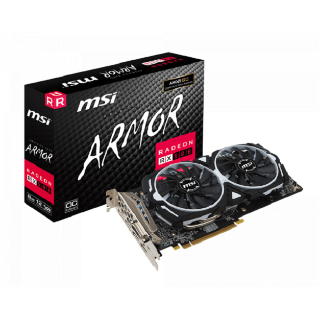 Card màn hình VGA MSI Radeon RX580 ARMOR 8G OC - Hàng chính hãng