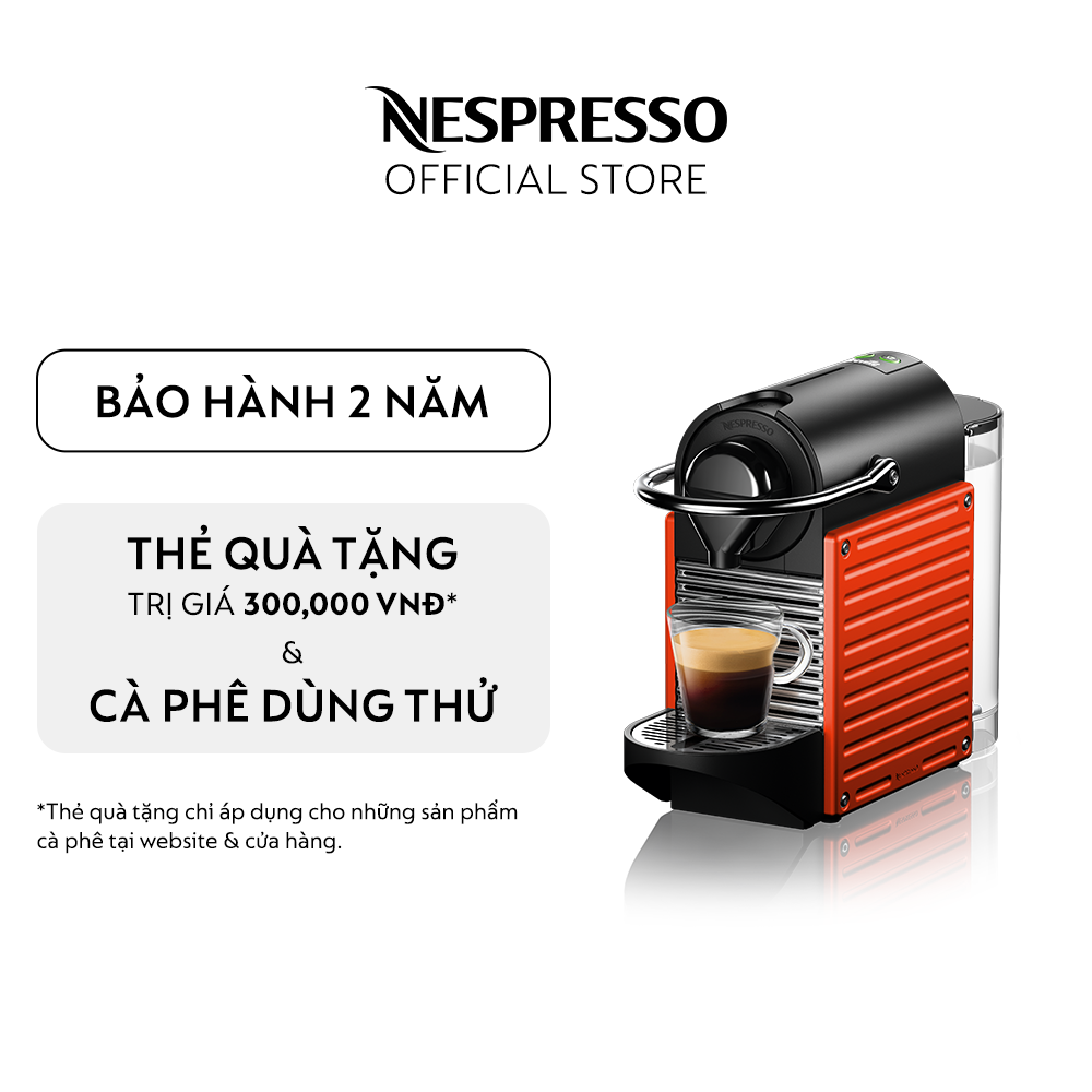 Máy pha cà phê Nespresso Pixie Đỏ - Hàng chính hãng
