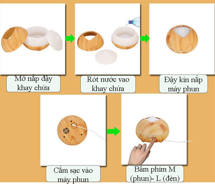 Máy khuếch tán tinh dầu búp vàng