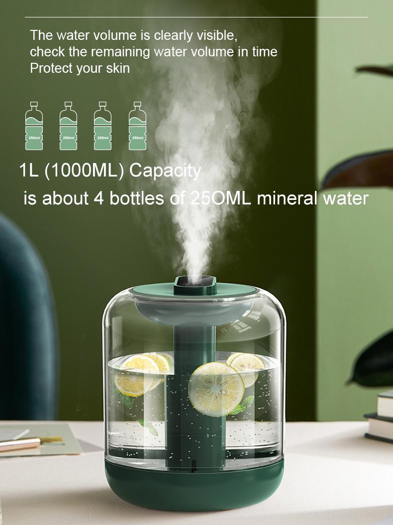 Xiaomi 1000ML Máy Tạo Độ Ẩm Không Khí 2000 MAh Tinh Dầu Thơm Aroma Diffuser 7 Màu Đèn Thoáng Mát Sương Có Thể Thêm Hoa trái Cây