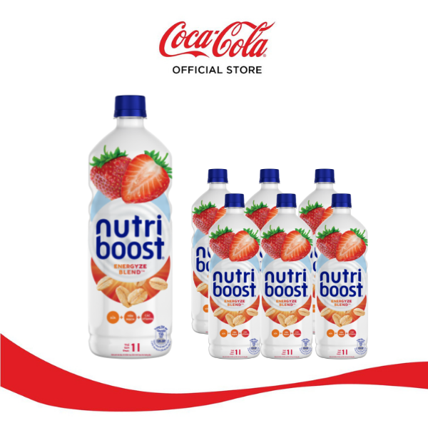 Lốc 6 Chai Sữa Nutri Boost Hương Dâu Chai 1L/Chai Sale 4.4 Coca-Cola Official Store