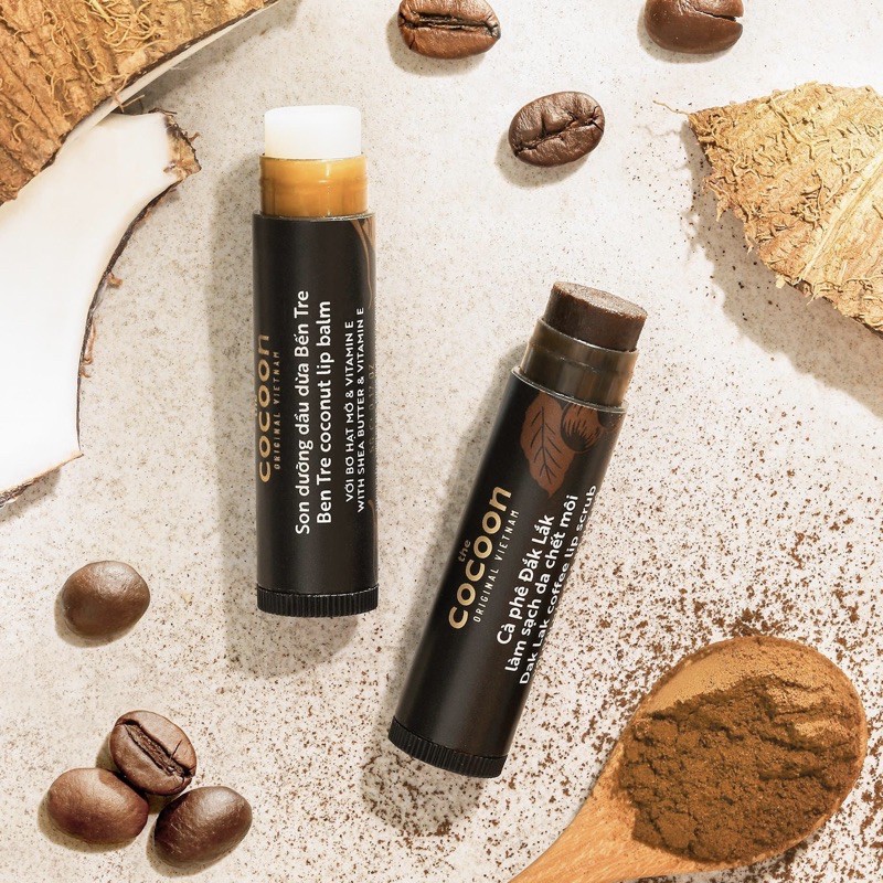 Tẩy da chết môi cà phê Đắk Lắk COCOON mềm môi hồng môi Dak Lak Coffee Lip Scrub COCN10 5g