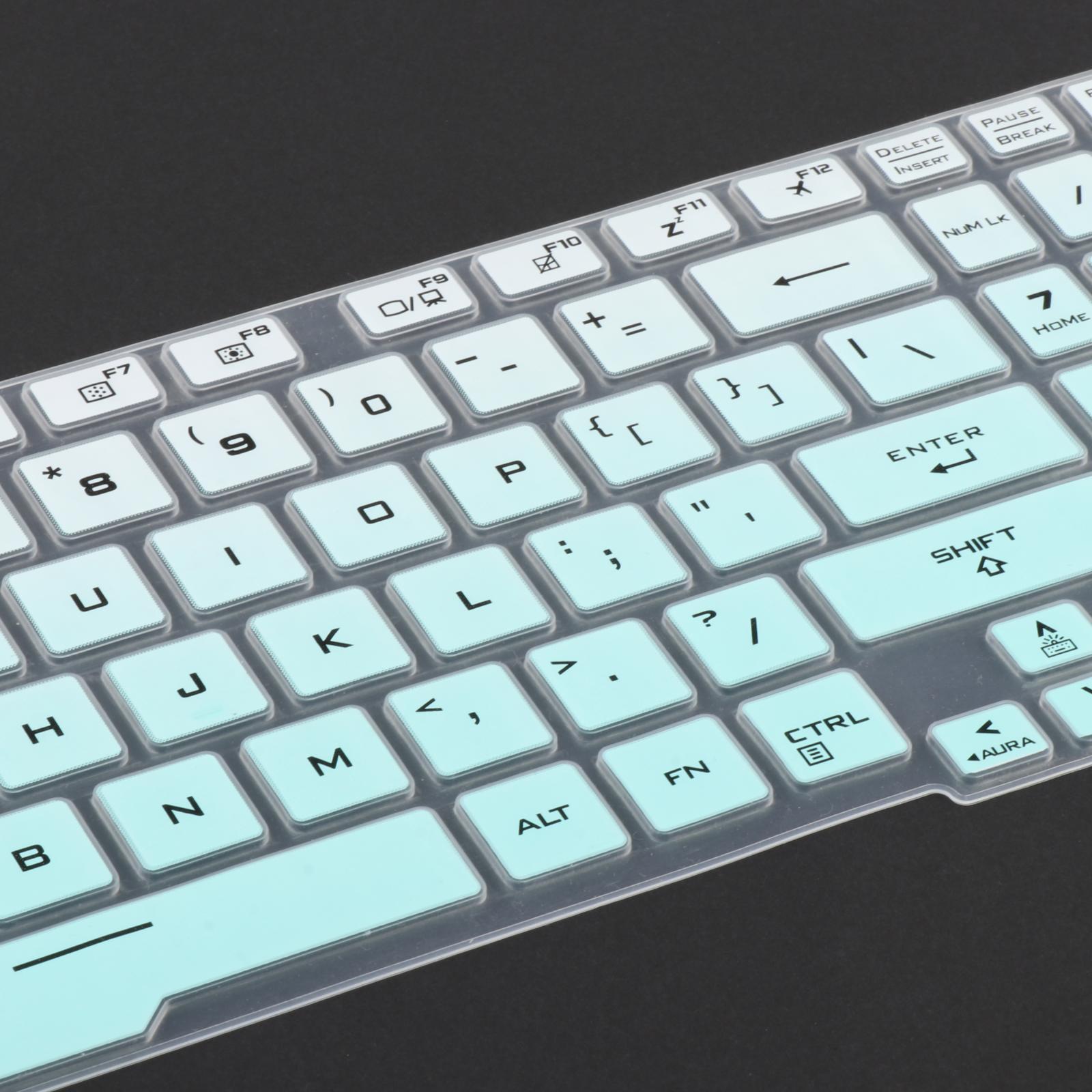 2x Keyboard Cover Thin Universal Silicone Waterproof Keyboard Protector Skin for Fa706Iu